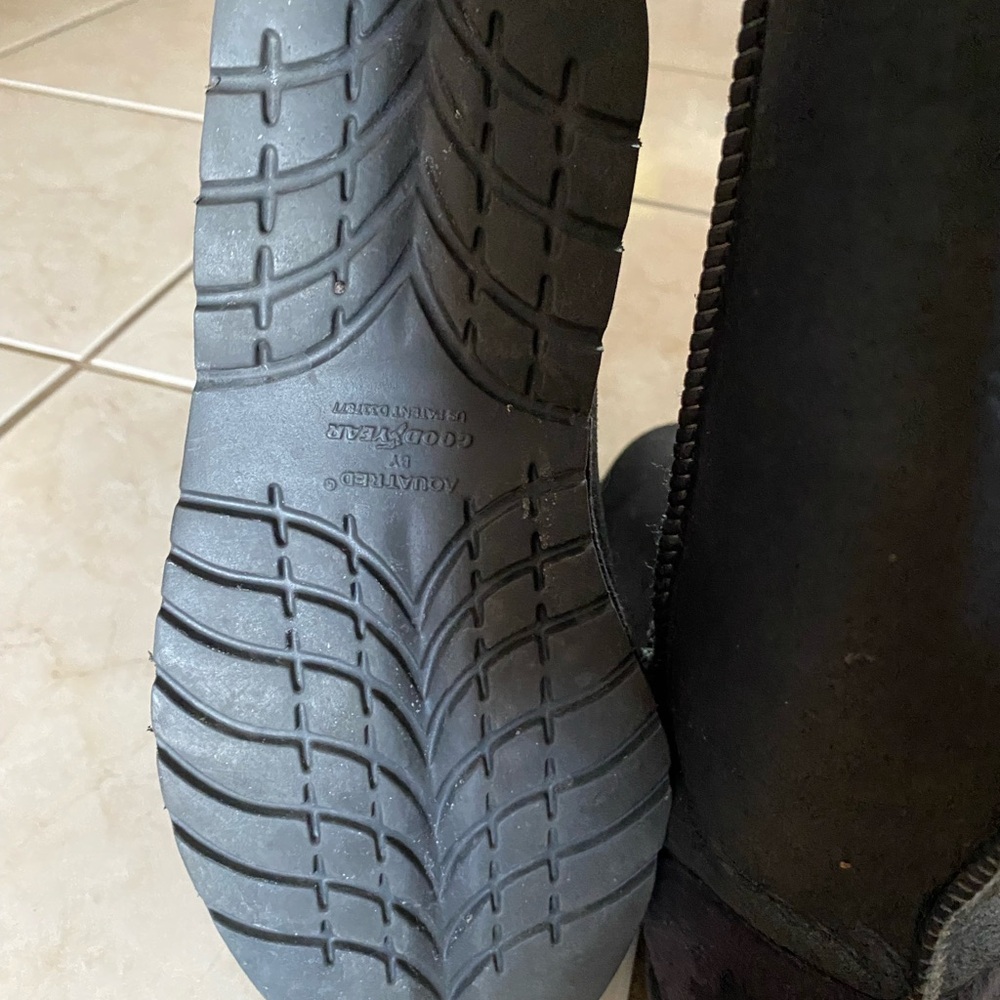 Elegant Blue Leather Winter Boots - Picture 5 of 8